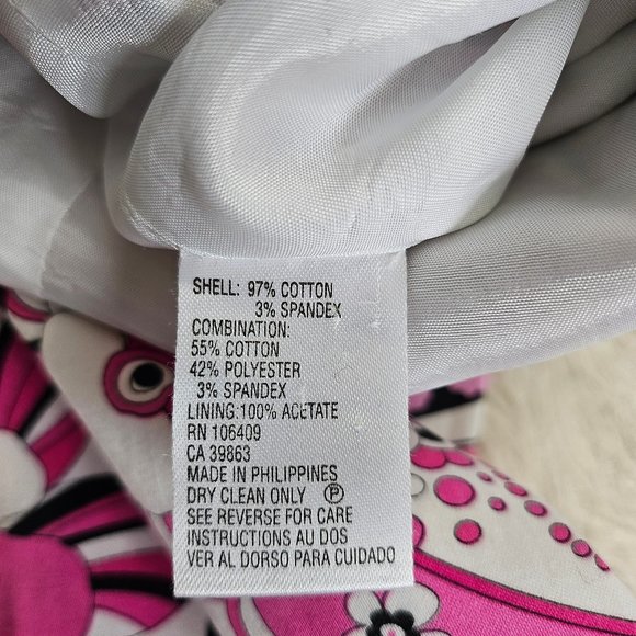 Tahari Arthur S. Levine Women's Pink Floral Jacket Blazer Size 10 - Picture 8 of 9